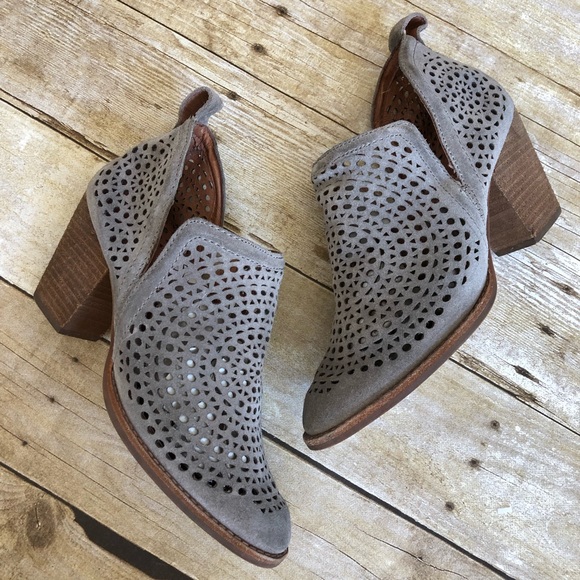 Jeffrey Campbell Shoes - Jeffrey Campbell Rosalee Suede Laser Cut Booties